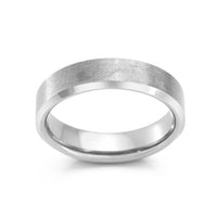 Brushed Silver Tungsten Ring