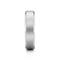 Brushed Silver Tungsten Ring